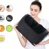 Jinkairui 8D Massage Kussen Zwart - Nek Massage Apparaat - Rug Massage - Warmte Massage - Multifunctioneel - Auto Oplader - Slimme Technologie - Elektrische Massage - Infrarood Verwarming - Ontspanning - Cervicale Gezondheid -