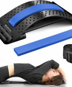 Belenthi Backstretcher Voor Rugklachten Met Montageband -Rugstretcher - 2-pack - Nekstretcher- Verstelbare Backstretcher- Rugkraker- Postuur Corrector-