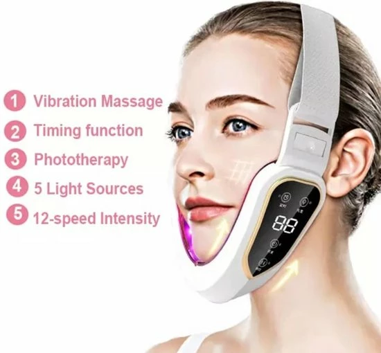 Gezichtsmassage apparaat - Kaaklijn trainer - Huidverjongingsapparaat - Onderkin afslank band- Facelift band - Afslanken – kaak trainen- afvallen- dubbele kin MCC Trading Gezichtsmassage Apparaat - Kaaklijn Trainer - Huidverjongingsapparaat - Onderkin Afslank Band- Facelift Band - Afslanken – Kaak Trainen- Afvallen- Dubbele Kin -KLASVSA Verkoop 550x510 6