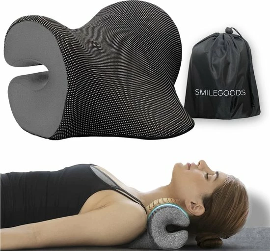 Smilegoods Nekkussen - Nekstretcher - Massagekussen Nek - Nekmassage Apparaat - Shiatsu Massagekussen - Voor Nek- En Rugklachten - Incl. Afneembare Kussensloop 1 Smilegoods Nekkussen - Nekstretcher - Massagekussen Nek - Nekmassage Apparaat - Shiatsu Massagekussen - Voor Nek- En Rugklachten - Incl. Afneembare Kussensloop