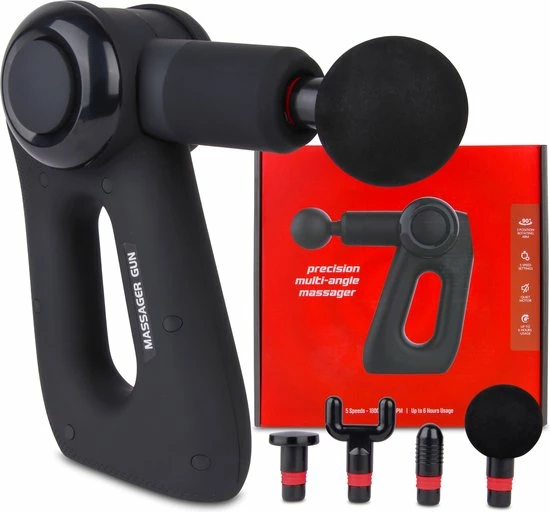Yomoko Massagegun - Professioneel - Theragun-Pistool - Massage Gun - Apparaat - Inclusief Koffer & 4 Massagekoppen 1 Yomoko Massagegun - Professioneel - Theragun-Pistool - Massage Gun - Apparaat - Inclusief Koffer & 4 Massagekoppen