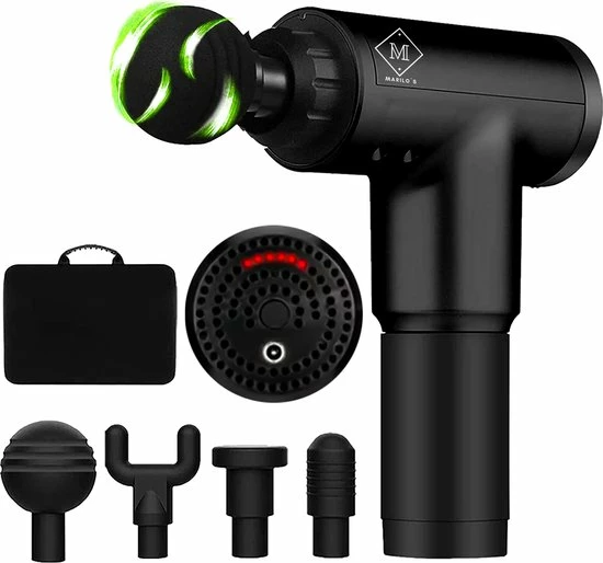 Marilo`s Marilo?s? Professionele Massage Gun ? Sport Massage Apparaat ? Incl. Opbergtas Zwart 1 Marilo`s Marilo?s? Professionele Massage Gun ? Sport Massage Apparaat ? Incl. Opbergtas Zwart