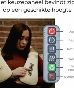 Ventux Shiatsu Massagekussen - Elektrisch Nekmassage En Schouder Apparaat - Beige -KLASVSA Verkoop 550x514 6