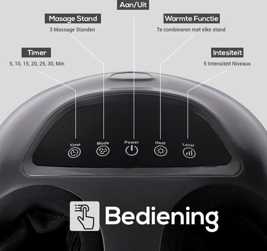 Rileks Voetmassage Apparaat - Shiatsu & Warmte Massage Met Timer - Zwart 4 Rileks Voetmassage Apparaat - Shiatsu & Warmte Massage Met Timer - Zwart - Afbeelding 4