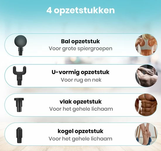 TibaGoods Massage Gun - Klop En Compressie - Massage Apparaten - 30 Standen - Inclusief Reistas - 1 Jaar Garantie - Moederdag 3 TibaGoods Massage Gun - Klop En Compressie - Massage Apparaten - 30 Standen - Inclusief Reistas - 1 Jaar Garantie - Moederdag - Afbeelding 3