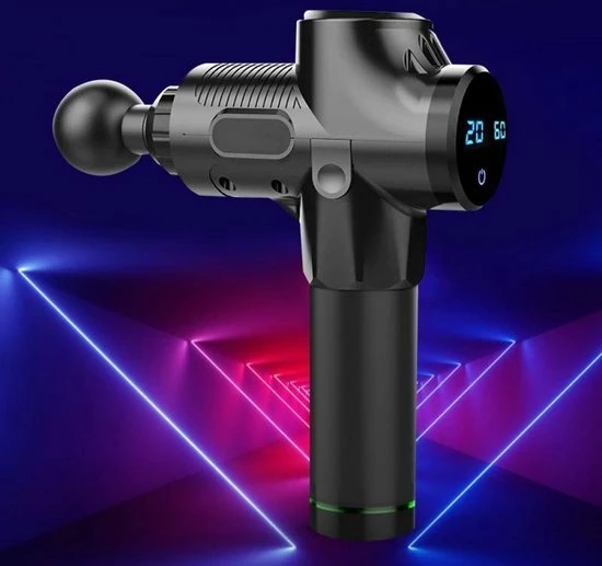 Merkloos Massage Gun + 6 Opzetstukken | Zwart 8 Merkloos Massage Gun + 6 Opzetstukken | Zwart - Afbeelding 8