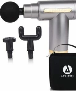 Apeiron Mini Massage Gun - Sport En Relax Massage - Professioneel - Inclusief Koffer - 4 Opzetstukken - Massage Apparaat - Massage Pistool