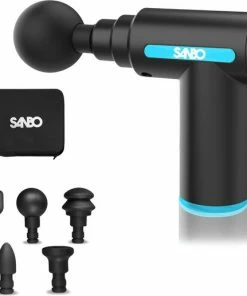 Sanbo Mini Massage Gun - Sport En Relax Massage - Professioneel- Inclusief Koffer - Inclusief APP - 5 Opzetstukken - Massage Apparaat - Massage Pistool - Black Friday 2022