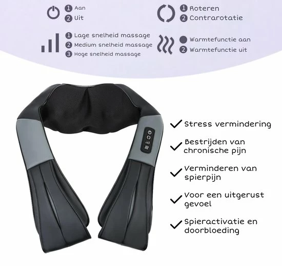 SPOMAREX. SPOMAREX - Draadloos Massagekussen - Shiatsu Massage - Incl. Draadloze Koptelefoon - Drukpunt Massage - Draadloos Te Gebruiken - Zwart/grijs - Massage Kussen 2 SPOMAREX. SPOMAREX - Draadloos Massagekussen - Shiatsu Massage - Incl. Draadloze Koptelefoon - Drukpunt Massage - Draadloos Te Gebruiken - Zwart/grijs - Massage Kussen - Afbeelding 2