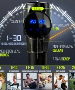 Topylife® Massage Gun - Massage Apparaat - Professioneel En Krachtig Massage Gun - Inclusief Massage Ballen En Opzetstukken - Snel En Effectief Spierherstel - Ontspan En Relax Met Deze Massage Pistool - Ideale Spierstimulator -KLASVSA Verkoop 550x518