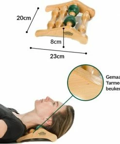 Backstretcher Nekstretcher - Beukenhout - Massagehulpmiddel Tegen Spanningshoofdpijn En Een Stijve Nek - Verbetert De Houding -KLASVSA Verkoop 550x519 10