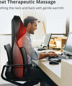Binecer MP1.2 Shiatsu Massagestoel Met Massagekussen ? Massage Stoel Met Rollende Kneedmassage ? Instelbare Warmtefunctie ? Met Nekmassage, Rugmassage - Zwart -KLASVSA Verkoop 550x519 11