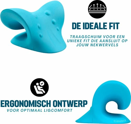 CLOUDLE Nekkussen - Massagekussen - Nekstretcher - Nekmassage Apparaat - Hoofdkussen Tegen Nekklachten - Shiatsu Massagekussen - Met Gratis E-book 3 CLOUDLE Nekkussen - Massagekussen - Nekstretcher - Nekmassage Apparaat - Hoofdkussen Tegen Nekklachten - Shiatsu Massagekussen - Met Gratis E-book - Afbeelding 3