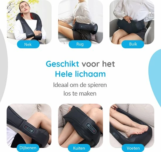 Good4You Elektrisch Shiatsu Massagekussen - Massageapparaat - Nek En Schouder 4 Good4You Elektrisch Shiatsu Massagekussen - Massageapparaat - Nek En Schouder - Afbeelding 4