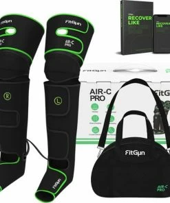 Professioneel Beenmassage & Voetmassage Apparaat Voor Bloedcirculatie - Sport Gym Fitness - Recovery Boots - Voet Massage Vermoeide Benen Shiatsu Luchtcompressie Bloedsomloop Lymfedrainageapparaat Oedeem Vibrolegs FitGun? Air-C Pro