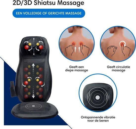 Duert? - Massagestoel Shiatsu 3D Massagekussen - Nekmassage Apparaat - Infrarood Massage Apparaat 9 Duert? - Massagestoel Shiatsu 3D Massagekussen - Nekmassage Apparaat - Infrarood Massage Apparaat - Afbeelding 9