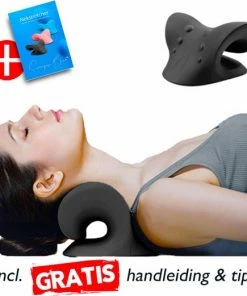Siempre Bien Nekstretcher - Zwart - Voor Nek, Rug En Schouderpijn - Massagekussen - Massage Hoofdkussen - Nekmassage Apparaat - Nekkussen - Massage Kussen Nek En Rug - Massage - Triggerpoint - Acupunctuur