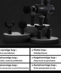 Luxmore? RecoverGun - Professioneel Massage Gun - Massage Apparaat - 6 Massagekoppen - 20 Standen -KLASVSA Verkoop 550x521 7