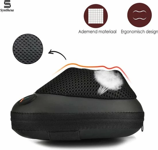 Draadloos Massagekussen met Warmtefunctie - Incl. Autolader - Nekmassage apparaat - Shiatsu Massage Synthesa Draadloos Massagekussen Met Warmtefunctie - Incl. Autolader - Nekmassage Apparaat - Shiatsu Massage -KLASVSA Verkoop 550x522 5