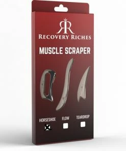 Recovery Riches RecoveryRiches Horseshoe Muscle Scraper - IASTM Tool - Guasha Schraper - Fascia Release - Spiermassage - Spierschraper- Gua Sha - Tenniselleboog - Tennis Elleboog - Tennis Elbow - Golfers Elbow - Golferselleboog - Spierpijn - Spierspanning -KLASVSA Verkoop 550x523 9