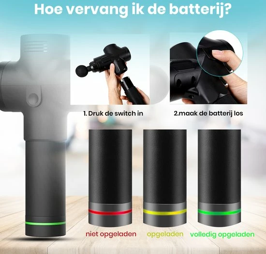 TibaGoods Massage Gun - Klop En Compressie - Massage Apparaten - 30 Standen - Inclusief Reistas - 1 Jaar Garantie - Moederdag 7 TibaGoods Massage Gun - Klop En Compressie - Massage Apparaten - 30 Standen - Inclusief Reistas - 1 Jaar Garantie - Moederdag - Afbeelding 7