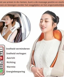 Thuys Massagekussen Met Warmte Elementen - Nekmassage Apparaat - Massage Apparaat Met Infrarood - Energiebesparend - 6 Verschillende Standen - Wit -KLASVSA Verkoop 550x524 8