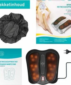 VIGOR LIFESTYLE GOODS Voetmassage Apparaat ? Ontspanning Door 18 Shiatsu Massagekoppen En Infrarood Warmte Stand - Wasbare Hoes ? Zwart -KLASVSA Verkoop 550x524 9