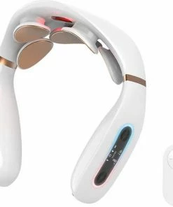 FAN HOME Nekmassage Apparaat ? Massagekussen ? Massageapparaat ? 5 Pads ? Infrarood ? Warmte ? Ergonomisch ? Draadloos ? Luxe Editie ? Gratis Afstandsbediening