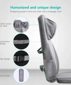 Naipo? Elektrische Massagestoel - Massagekussen - Rugmassage - Massagemat - Massageapparaat - Shiatsu Met Warmtefunctie En Vibratiemassage ? Infrarood ? Grijs - Maat S -KLASVSA Verkoop 550x525 2