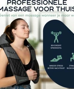 RYM Massagekussen Met Verwarming - Nekmassage Apparaat - Shiatsu Massage - Rugmassage Apparaten - Inclusief Draagtas En Massagebal -KLASVSA Verkoop 550x526 10