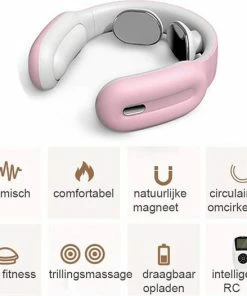 YOSYO Nekmassage Apparaat - Massage Kussen - Schouder En Nekmassage - Rugmassage Apparaat - Nekmassage Met EMS – Warmte Massage – Draadloze Massageapparaat Voor Nek / Schouder - Pijnbestrijding - Ontspanning – Wit -KLASVSA Verkoop 550x526 11
