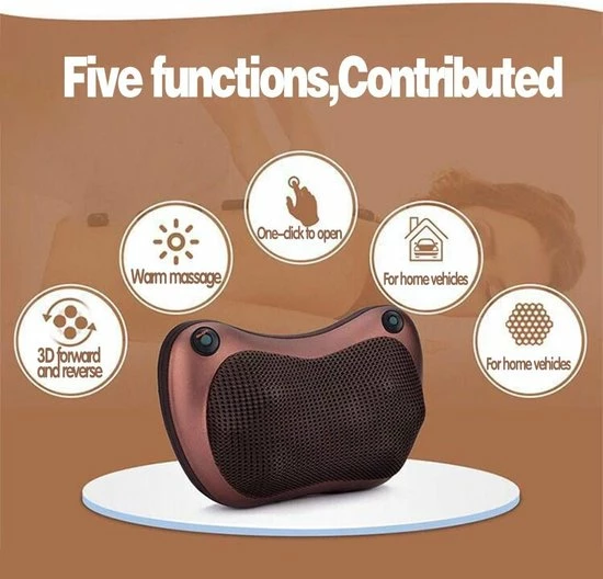 IGOODS - Multifunction Massage Pillow - For Neck And Back - Nek En Rug Massage Kussen 3 IGOODS - Multifunction Massage Pillow - For Neck And Back - Nek En Rug Massage Kussen - Afbeelding 3