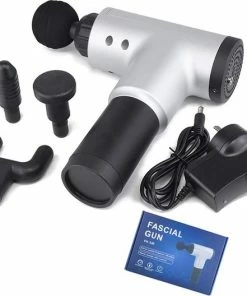 Shopbijshano Massagepistool - Massage Gun - Massagegun- Massager 4 Koppen 8.4V Grijs -KLASVSA Verkoop 550x528 24