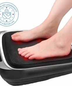 Lifeproducts Shiatsu Voetmassageapparaat Massage Apparaat - 18 Verwarmde Massagekoppen - Goed Voor Bloedcirculatie - Met Infraroodwarmte - Instelbare Draairichting