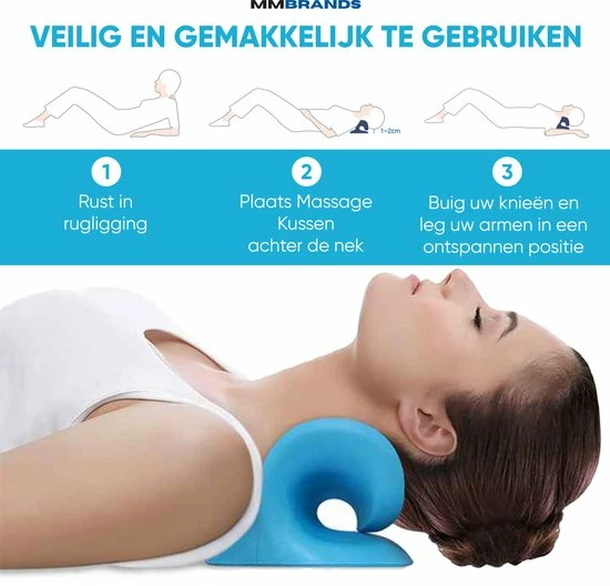 MM Brands Massagekussen - Nekstretcher - Nekmassage Kussen - Nekpijn En Rugklachten 4 MM Brands Massagekussen - Nekstretcher - Nekmassage Kussen - Nekpijn En Rugklachten - Afbeelding 4