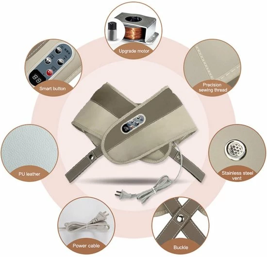 Shiatsu Massage shawl - Cervical massage shawls - 99 Massage Modus - Massagekussen - Massageapparaat - Nekmassage Kussen - Massage Apparaat voor Nek / Schouder / Rug / Benen / Voeten - Voor Thuis - Geen Accu - 220 volt LitaLife Shiatsu Massage Shawl - Cervical Massage Shawls - 99 Massage Modus - Massagekussen - Massageapparaat - Nekmassage Kussen - Massage Apparaat Voor Nek / Schouder / Rug / Benen / Voeten - Voor Thuis - Geen Accu - 220 Volt -KLASVSA Verkoop 550x530 4