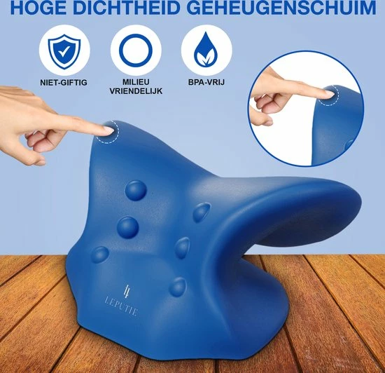 Leputie Massagekussen - Nekstretcher - Nekmassage Apparaat - Nekkussen - Neckstretcher Voor Nek- En Rugklachten - Incl. E-Book - Blauw - Black Friday 2022 2 Leputie Massagekussen - Nekstretcher - Nekmassage Apparaat - Nekkussen - Neckstretcher Voor Nek- En Rugklachten - Incl. E-Book - Blauw - Black Friday 2022 - Afbeelding 2