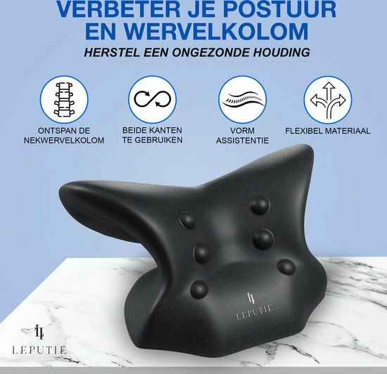 Leputie Nekstretcher - Massage Apparaat - Nekmassage Apparaat - Nekkussen - Massagekussen - Neckstretcher - Incl. E-Book - Zwart Leputie Nekstretcher - Massage Apparaat - Nekmassage Apparaat - Nekkussen - Massagekussen - Neckstretcher - Incl. E-Book - Zwart -KLASVSA Verkoop