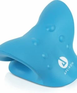 Apeiron Massagekussen - Voor Nek, Rug En Schouderpijn - Massagekussen - Nek Stretcher - Shiatsu Massagekussen - Massage Hoofdkussen - Nekmassage Apparaat - Nekkussen - Triggerpoint - Acupunctuur - Blauw