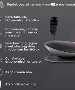 B-care Infrarood Rugmassage Apparaat - Inclusief Afstandsbediening - Rugmassage Apparaat Tegen Rugpijn - Massage Apparaat Met Infraroodlamp - Rugpijn Verlichten - Warmtemassage - Vibratie Massage - Infrarood Massage - Compressie Massage -KLASVSA Verkoop 550x533 16