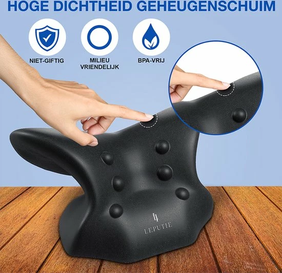 Leputie Nekstretcher - Massage Apparaat - Nekmassage Apparaat - Nekkussen - Massagekussen - Neckstretcher - Incl. E-Book - Zwart Leputie Nekstretcher - Massage Apparaat - Nekmassage Apparaat - Nekkussen - Massagekussen - Neckstretcher - Incl. E-Book - Zwart -KLASVSA Verkoop 550x533 2