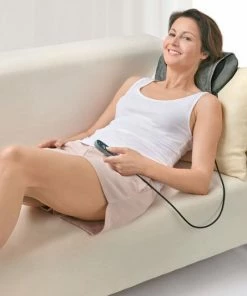 Blomz Massagekussen Shiatsu - Grijs - Massage Apparaat - Sport En Beweging - Infrarood - Nek En Schouders En Rug