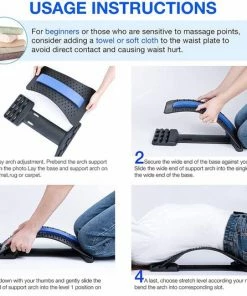 Merkloos Blauwe BackStretcher | 10 Magnetische Acupunctuur Punten | Rug - Back Cracker | Massage -KLASVSA Verkoop 550x534 1