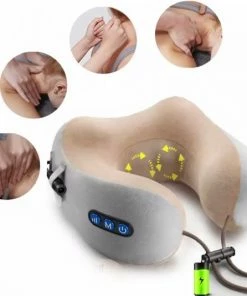 Its4all Massage Kussen - 3 Verwarmings Standen - Massage - Draagbaar - Nek Massage