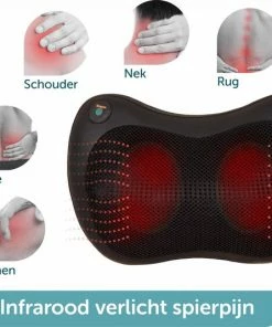 ForDig Shiatsu Massagekussen - Massageapparaat Met 4 Roterende Massagepunten En 2 Rotaties - Nekmassage Kussen Met Warmte Functie - Massage Apparaat Voor Nek / Schouder / Rug / Benen / Voeten - Voor Thuis Of In De Auto - Inclusief 12V Autolader -KLASVSA Verkoop 550x534 3