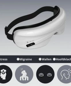 FAMBZ Relax Oogmassage Apparaat - 5 Verschillende Massages Met Warmte Kompres - Geschikt Voor Hoofdklachten / Migraine / Stijfheid / Wallen / Stress - Massageapparaat Voor Vermoeide & Droge Ogen - Draadloos Massagekussen - Massage Kussen Oog Masker -KLASVSA Verkoop 550x535 13