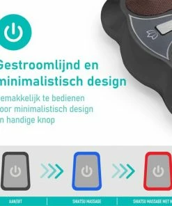 VIGOR LIFESTYLE GOODS Voetmassage Apparaat ? Ontspanning Door 18 Shiatsu Massagekoppen En Infrarood Warmte Stand - Wasbare Hoes ? Zwart -KLASVSA Verkoop 550x535 15