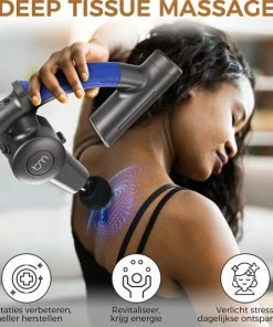 Bluemay Massage Gun - Massageapparaat - 5 Instelbare Hoeken - 6 Massagekoppen - Carry Case -KLASVSA Verkoop 550x535 16