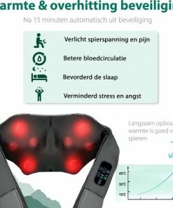 WeRelieff Shiatsu Massagekussen Met Warmte - Kussen Met 2 Soorten Nekmassage – Massage Apparaat Voor Nek En Schouder -KLASVSA Verkoop 550x535 2