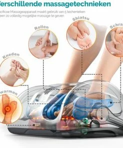 Q'ualife Pacificae® Voetmassage Apparaat - Shiatsu Massage - Goed Voor Bloedcirculatie - Infrarood Warmte Stand - Wasbare Hoes - Grijs -KLASVSA Verkoop 550x536 17